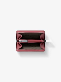 Jet Set Small Pebbled Leather Zip-Around Card Case