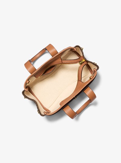 Romee Extra-Small Signature Logo Crossbody Bag in BRN/ACORN | Michael Kors
