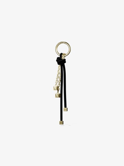 Gold-Tone and Cord Bag Charm in BLACK | Michael Kors