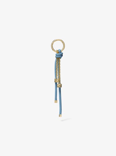 Gold-Tone and Speckled Cord Bag Charm in CHAMBRAY | Michael Kors