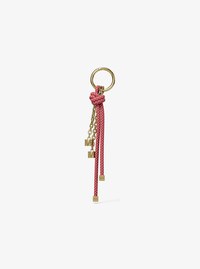 Gold-Tone and Speckled Cord Bag Charm