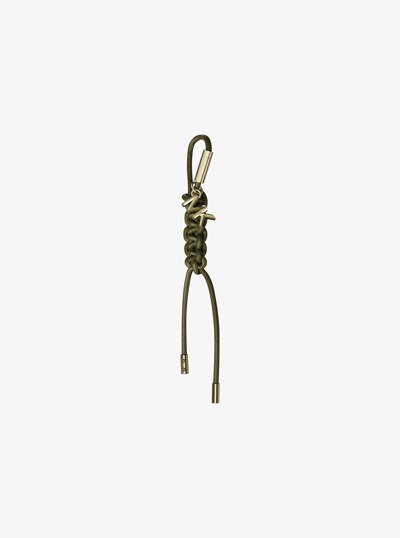 Gold-Tone and Braided Cord Bag Charm in IVY | Michael Kors