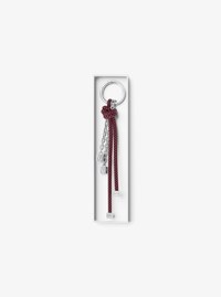 Silver-Tone and Speckled Cord Bag Charm