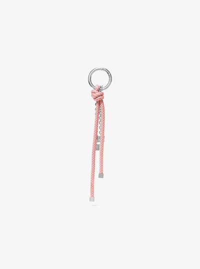 Silver-Tone and Speckled Cord Bag Charm in SMOKEY ROSE | Michael Kors