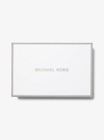 Jet Set Small MK2000 Logo Jacquard Wallet in BLACK | Michael Kors