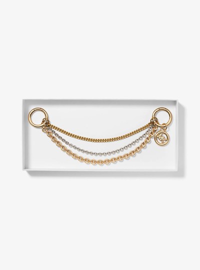 Mixed-Metal Chain Bag Charm in ANTQU GL MLT | Michael Kors