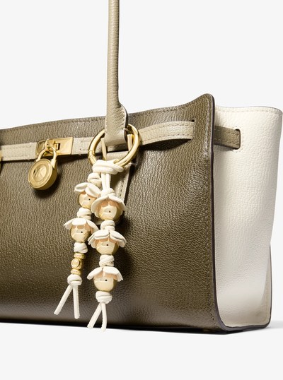 Embellished Floral Bag Charm in EGGSHELL | Michael Kors