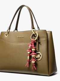 Embellished Floral Bag Charm