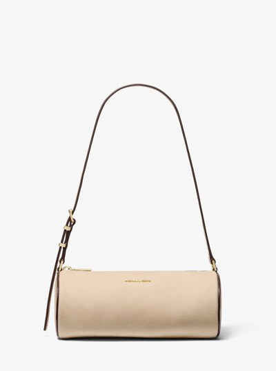 Izzy Small Nubuck Barrel Pochette in KHAKI | Michael Kors