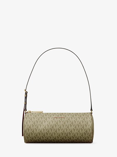 Izzy Small Signature Logo Barrel Pochette in LODEN | Michael Kors