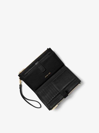 Adele Leather Smartphone Wallet in BLACK | Michael Kors