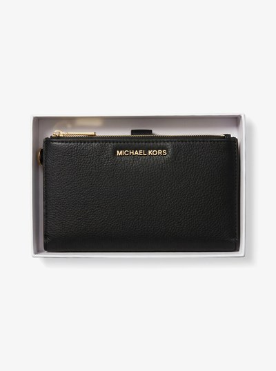 Adele Leather Smartphone Wallet in BLACK | Michael Kors