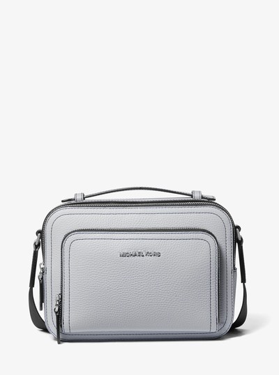 Hudson Pebbled Leather Crossbody Bag in DOVE | Michael Kors