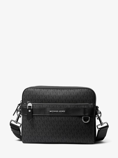 Hudson 2-in-1 Logo Crossbody Bag in BLACK | Michael Kors
