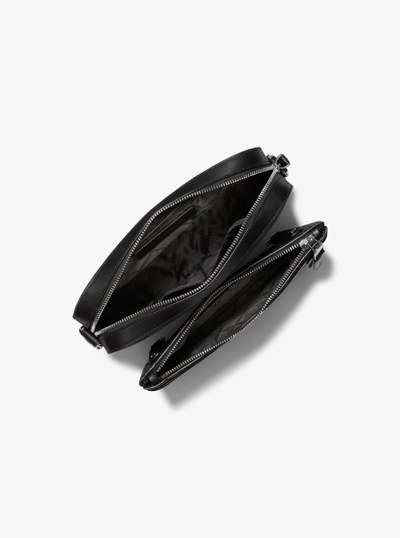Hudson 2-in-1 Logo Crossbody Bag in BLACK | Michael Kors