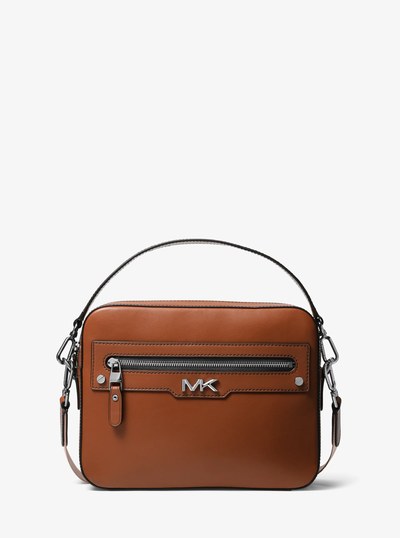 Varick Leather Camera Bag in LUGGAGE | Michael Kors