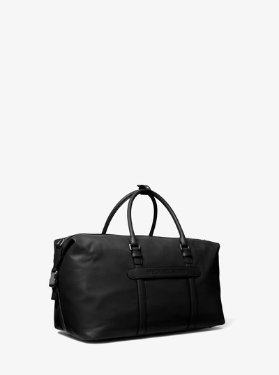 Varick Leather Duffel Bag in BLACK | Michael Kors