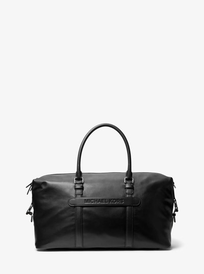 Varick Leather Duffel Bag in BLACK | Michael Kors