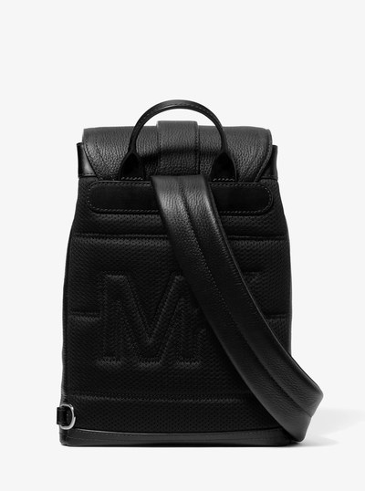 Hudson Leather Aviator Sling Pack in BLACK | Michael Kors
