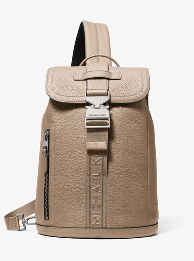 Hudson Leather Aviator Sling Pack in BIRCH | Michael Kors