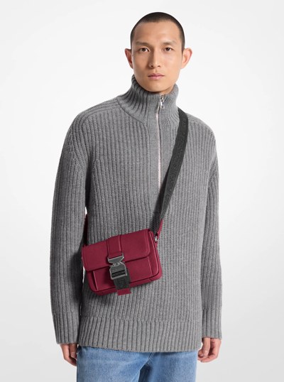 Hudson Pebbled Leather Crossbody Bag in MULBERRY | Michael Kors
