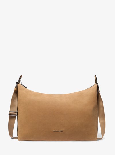 Hudson Nubuck Hobo Bag in HUSK | Michael Kors