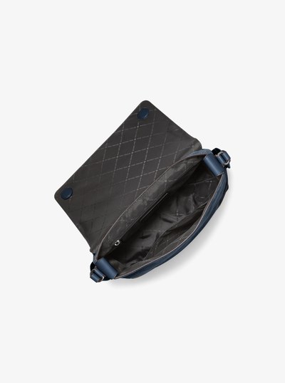 Hudson Small Suede Messenger Bag in LIGHT MIDNIGHT | Michael Kors