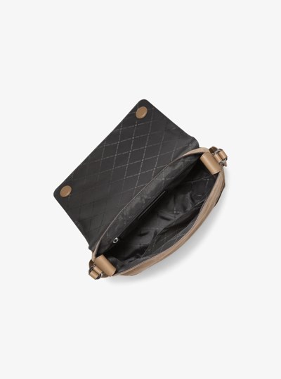 Hudson Small Suede Messenger Bag in HUSK | Michael Kors