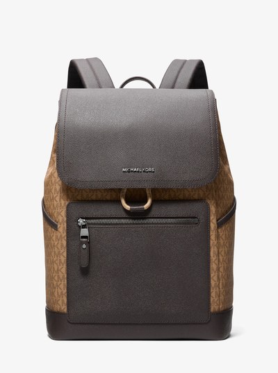 Hudson Signature Logo Backpack in HUSK | Michael Kors