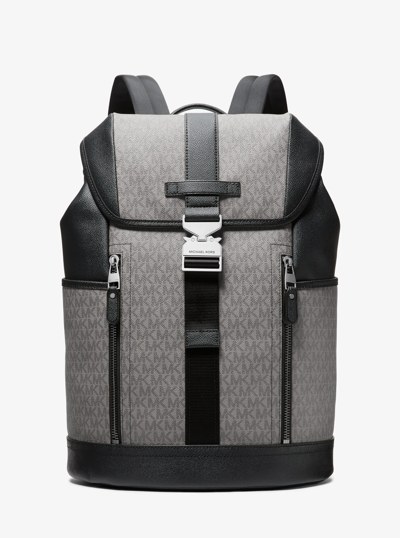 Hudson Signature Logo Aviator Backpack in STORM | Michael Kors