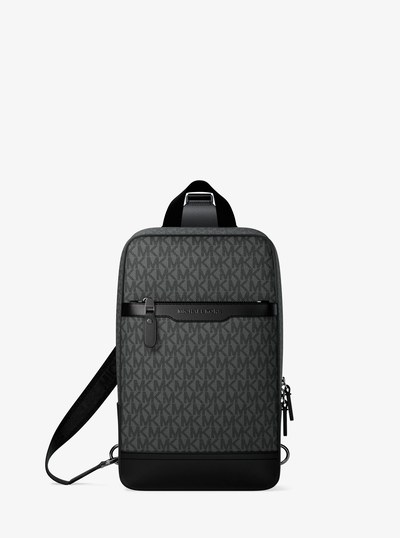 Hudson Signature Logo Travel Sling Pack in STORM | Michael Kors