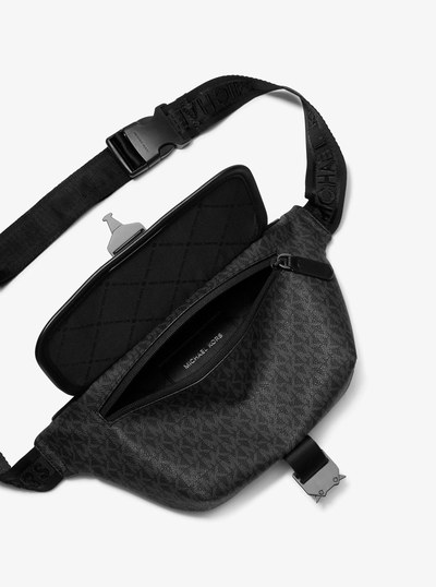 Hudson Signature Logo Sling Pack in BLACK | Michael Kors