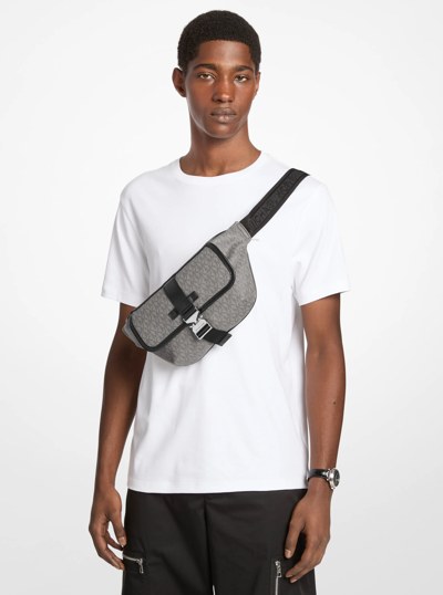 Hudson Signature Logo Sling Pack in STORM | Michael Kors