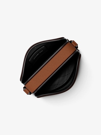 Hudson Signature Logo Camera Crossbody Bag in BROWN/LUGGAGE | Michael Kors