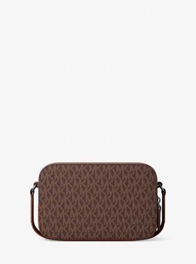Hudson Signature Logo Camera Crossbody Bag in BROWN/LUGGAGE | Michael Kors