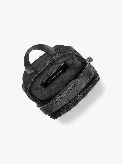 Edison Scratch-Resistant Crossgrain Leather Sling Pack in BLACK | Michael Kors