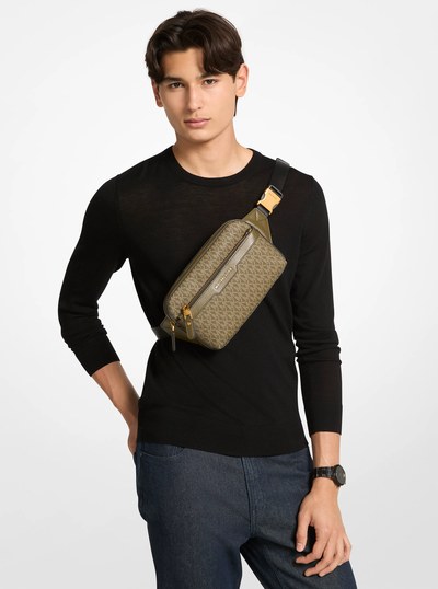 Jet Set Signature Logo Sling Bag in LODEN | Michael Kors