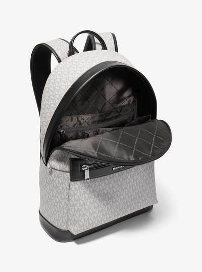 Jet Set Signature Logo Backpack in NICKEL | Michael Kors