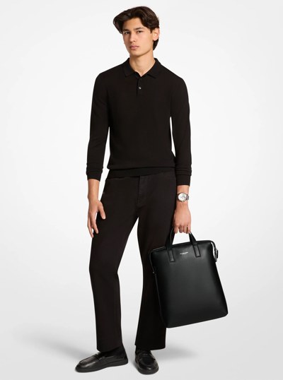 Nicholas Leather Convertible Backpack in BLACK | Michael Kors