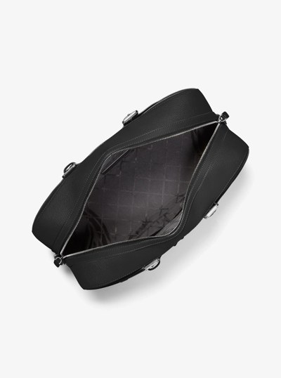 Hudson Pebbled Leather Travel Bag in BLACK | Michael Kors