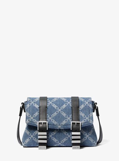 Darrington Mini Empire Diamond Jacquard Denim Crossbody Bag