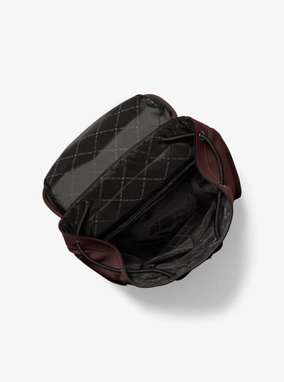 Hudson Pebbled Leather Backpack in CHOCOLATE | Michael Kors
