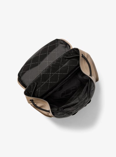 Hudson Pebbled Leather Backpack in BIRCH | Michael Kors