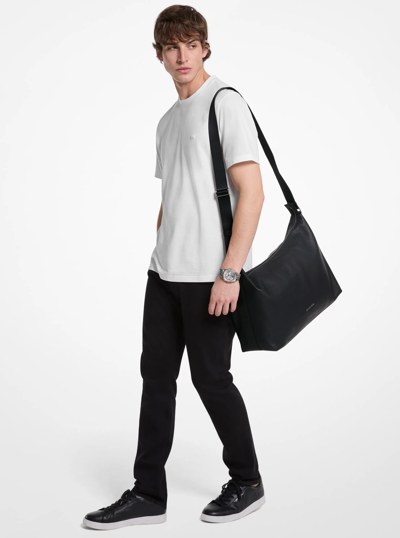 Hudson Pebbled Leather Hobo Bag in BLACK | Michael Kors