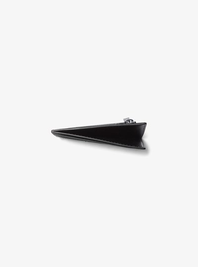 Hudson Pebbled Leather Card Case in BLACK | Michael Kors