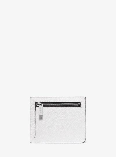 Hudson Pebbled Leather Card Case in BRIGHT WHT | Michael Kors