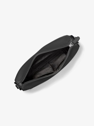 Edison Medium Saffiano Leather Messenger Bag in BLACK | Michael Kors
