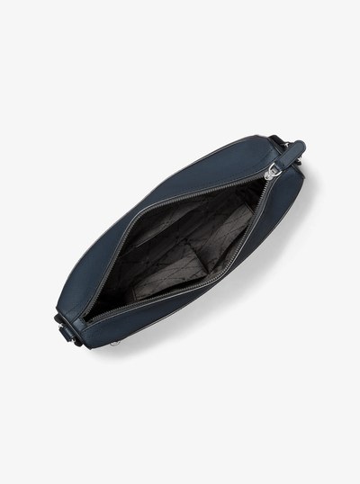 Edison Medium Saffiano Leather Messenger Bag in NAVY | Michael Kors