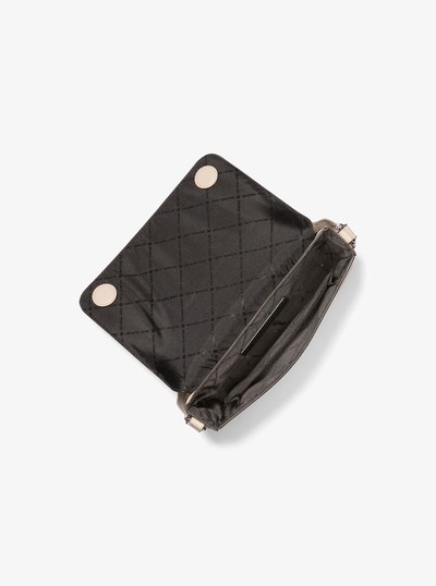 Edison Mini Crossgrain Leather Crossbody Bag with Pouch in LIGHT SAND | Michael Kors