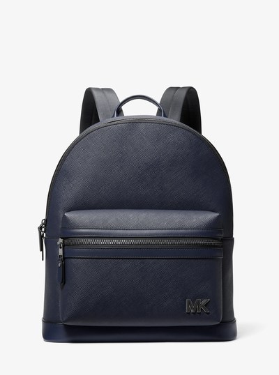 Edison Leather Backpack in NAVY | Michael Kors